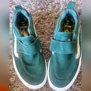 Kyle Walker Vans with gold stripes, size 8